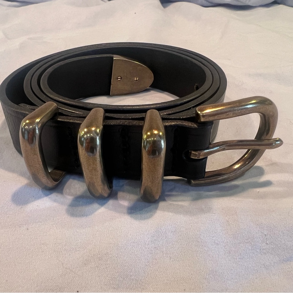 Banana Republic Black Belt with Gold Accents